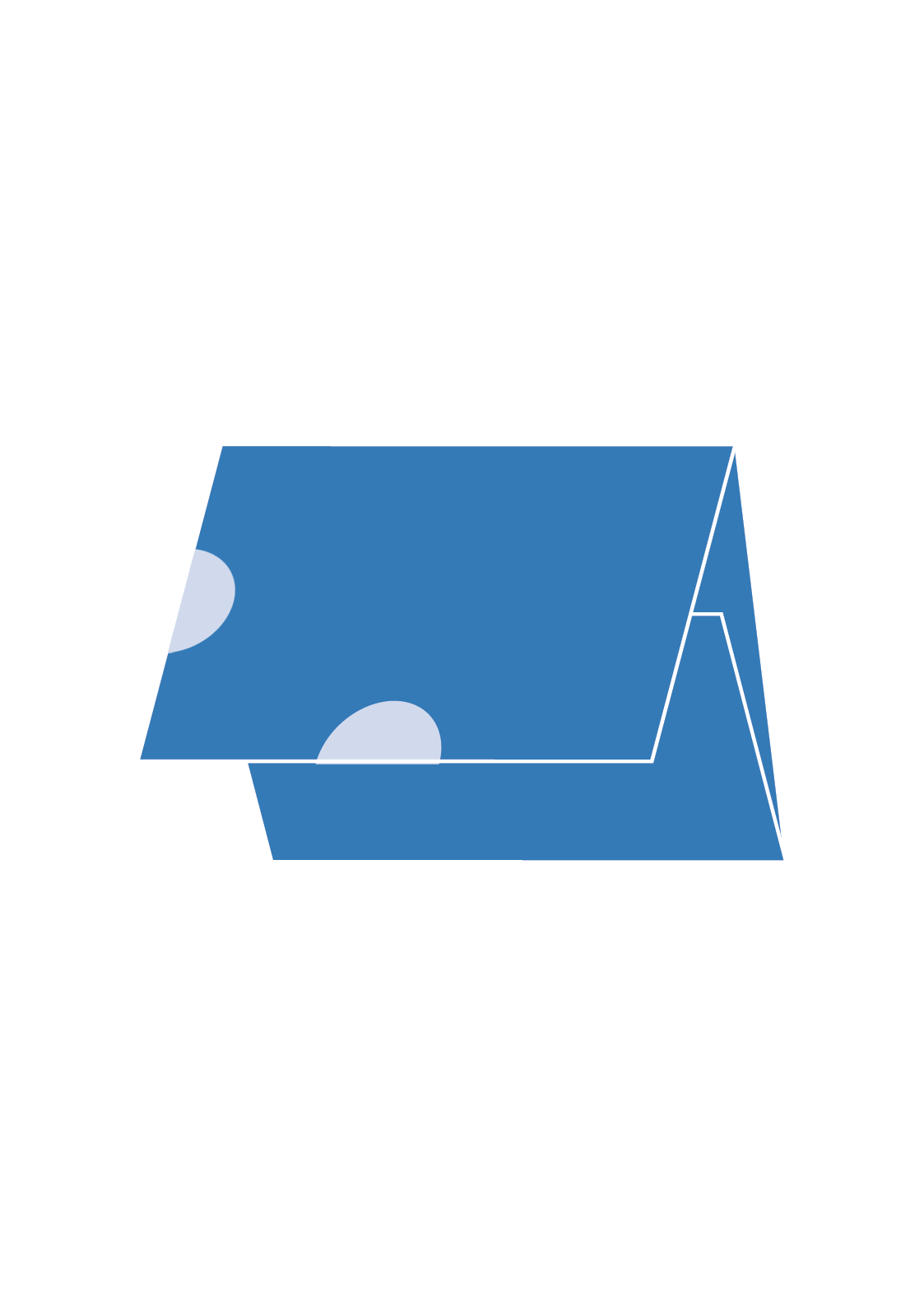 2 Slagen wikkel-vouw met 2 sluitzegels